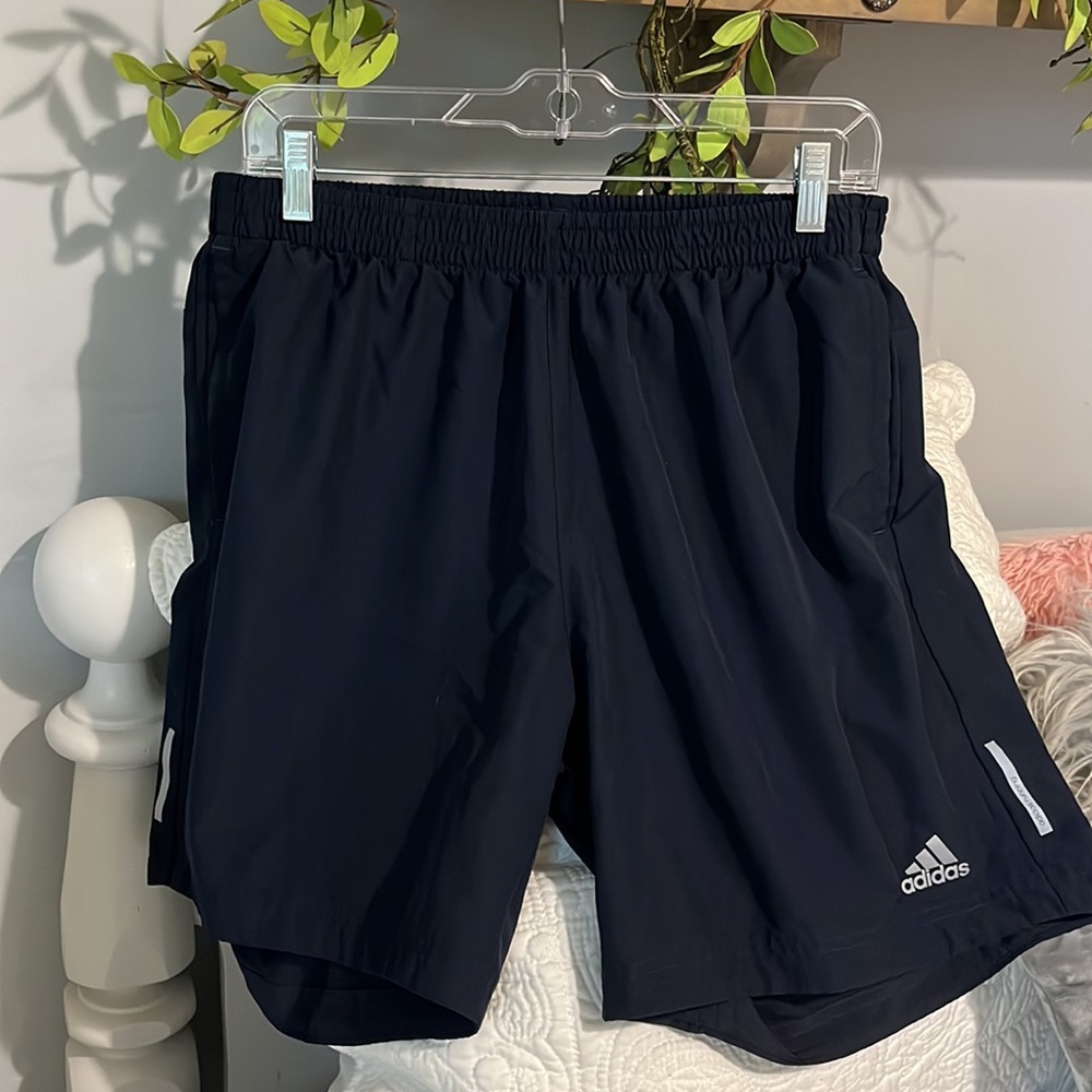Adidas Running Shorts Navy Blue Mens Small
